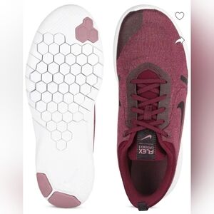 Nike Womens Flex Experience Sneakers Burgundy Red Black White New 8